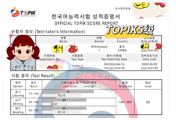 西安韩语培训 | 喜报：祝贺93届TOPIK韩语班学员再次取得优异成绩！